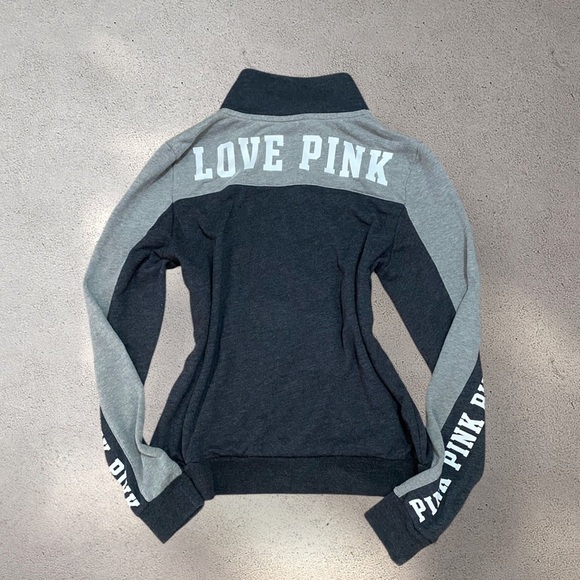 VICTORIA'S SECRET PINK QUARTER ZIP SWEATER - Picture 4 of 5